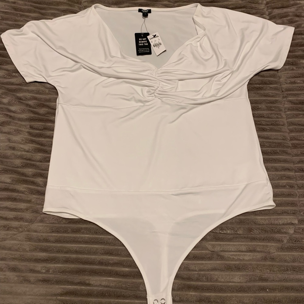 NWT White Express Bodysuit
